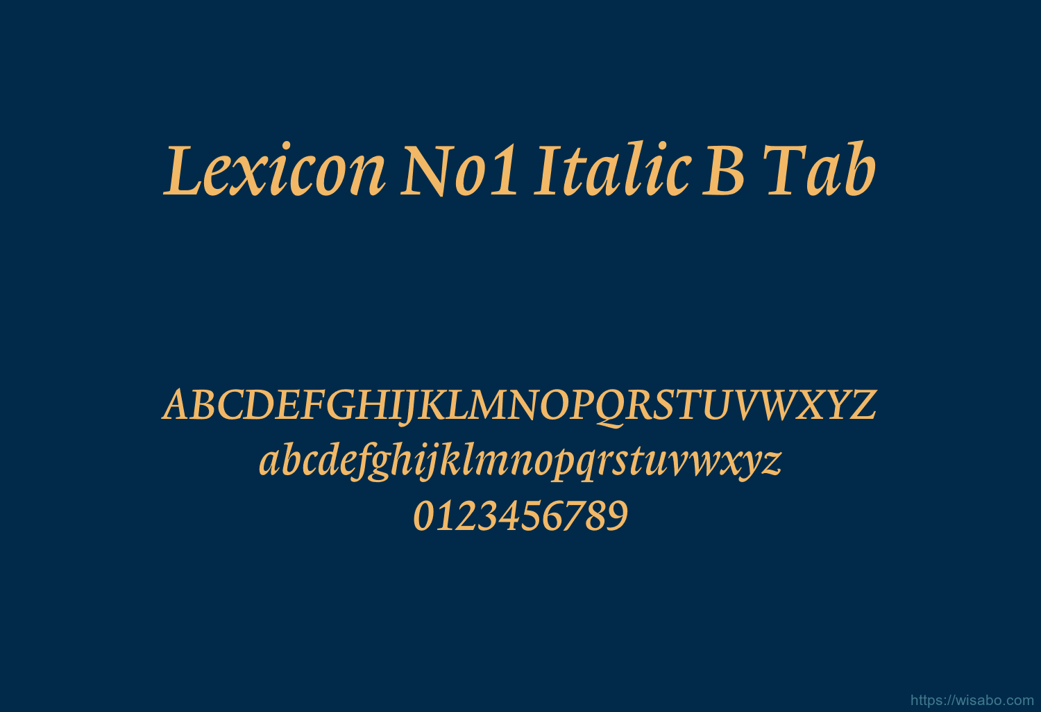 Lexicon No1 Italic B Tab