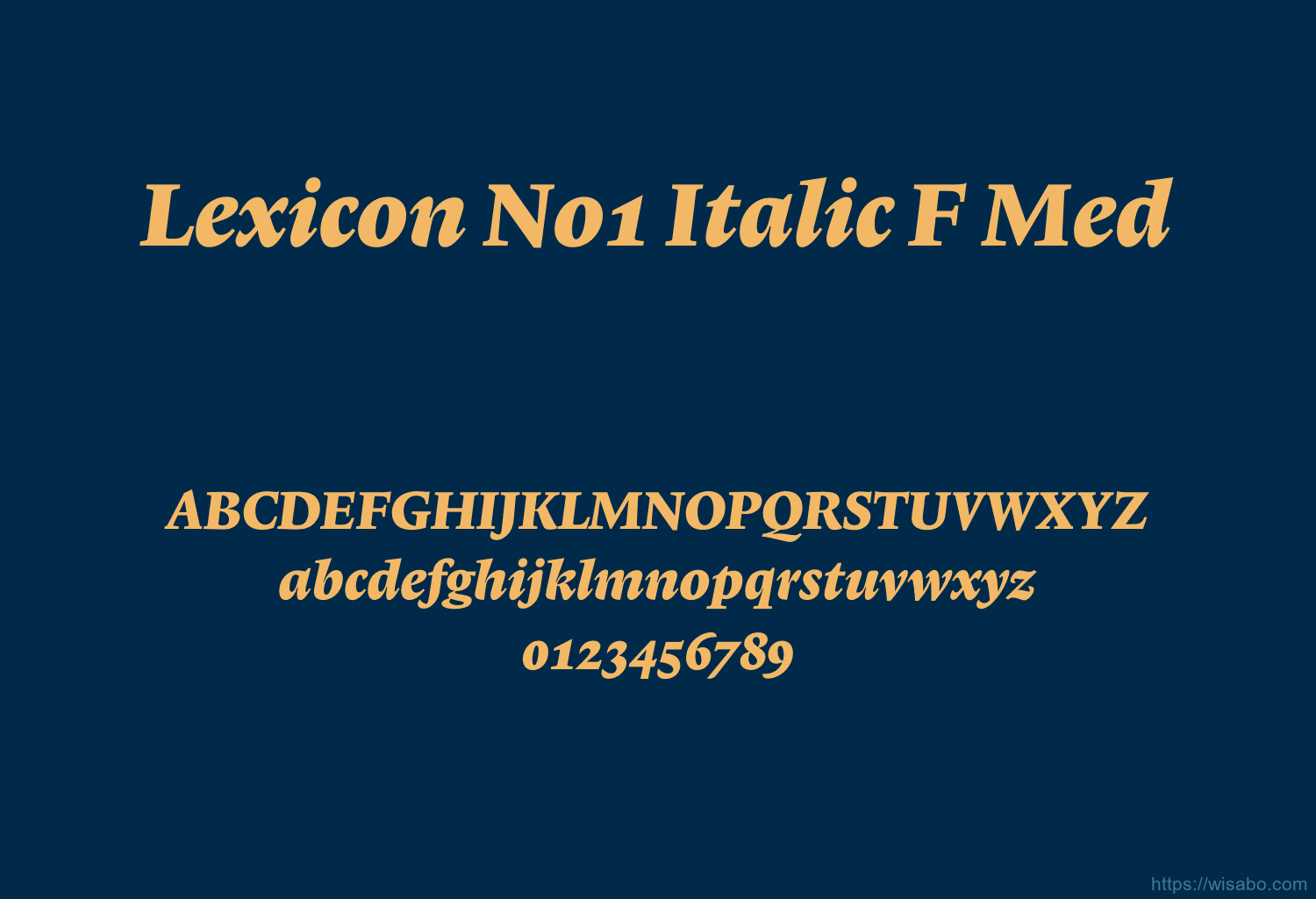 Lexicon No1 Italic F Med