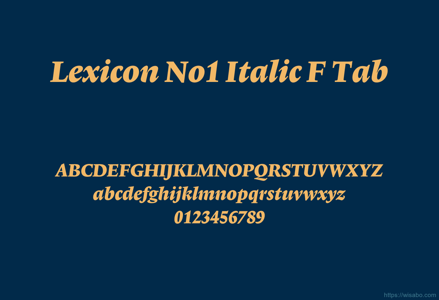 Lexicon No1 Italic F Tab
