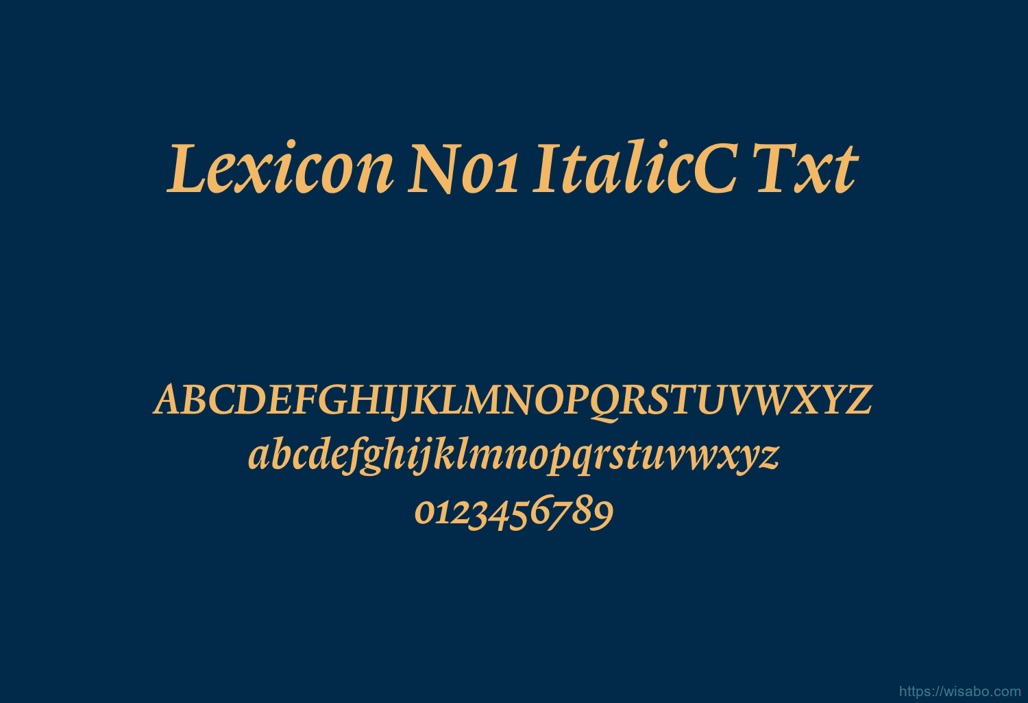Lexicon No1 ItalicC Txt