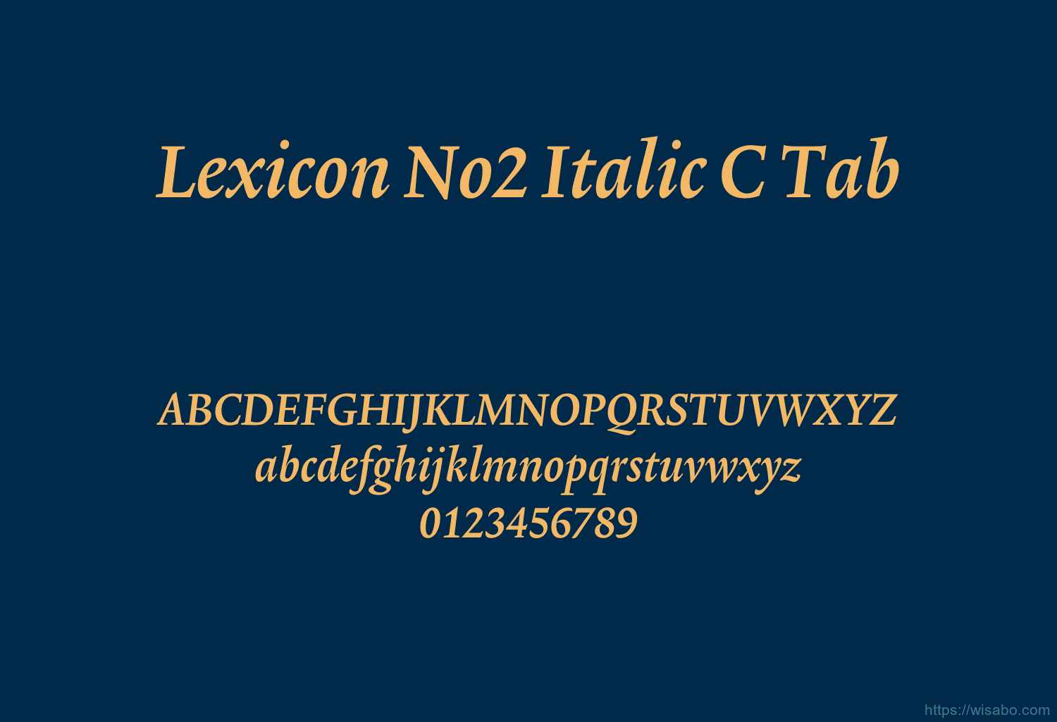 Lexicon No2 Italic C Tab