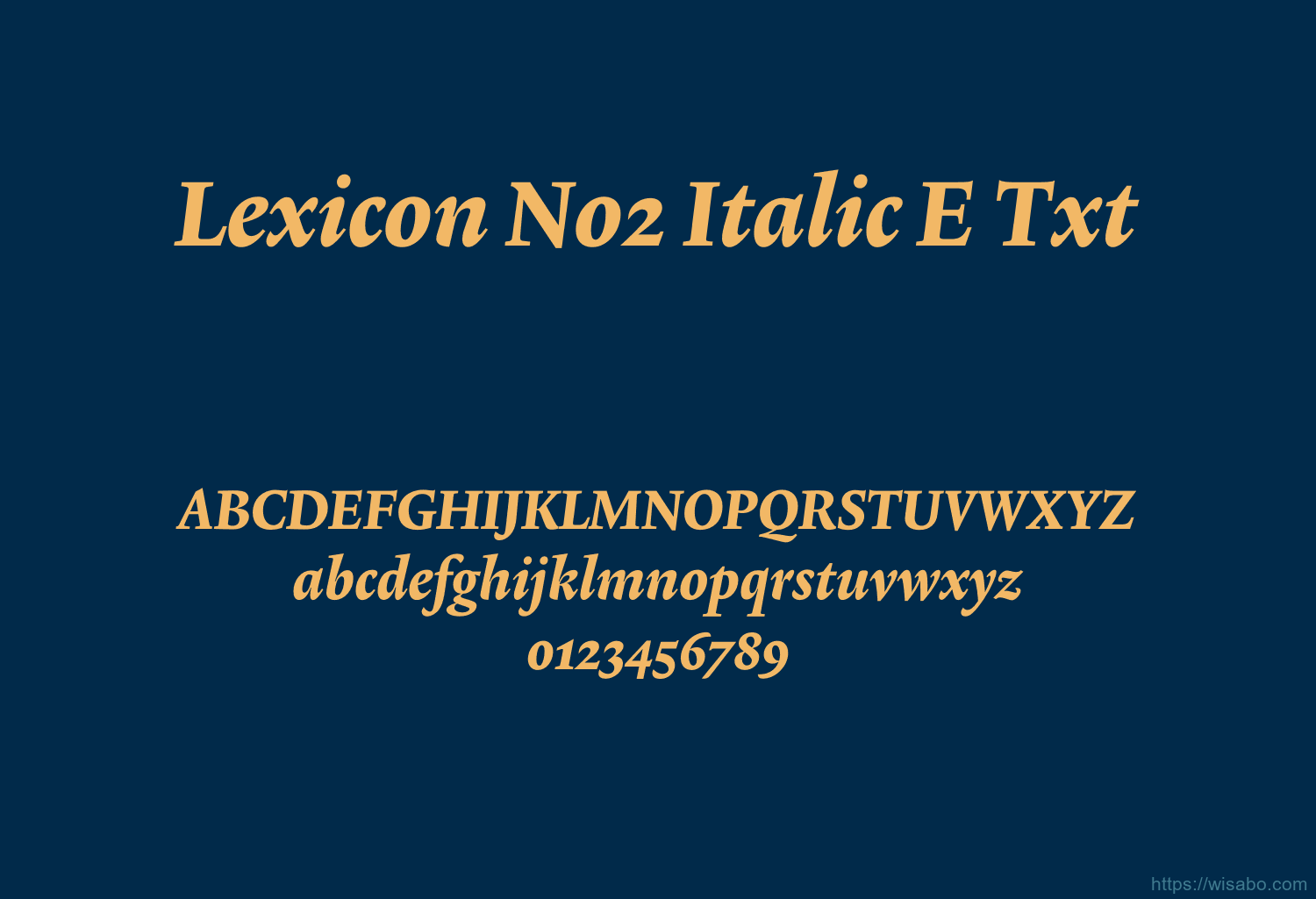 Lexicon No2 Italic E Txt