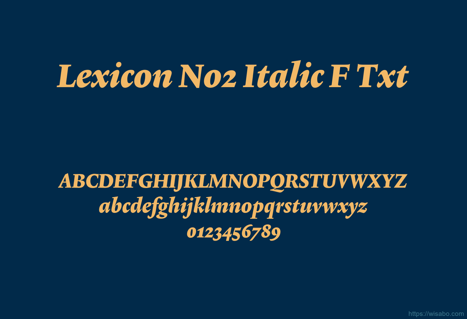 Lexicon No2 Italic F Txt