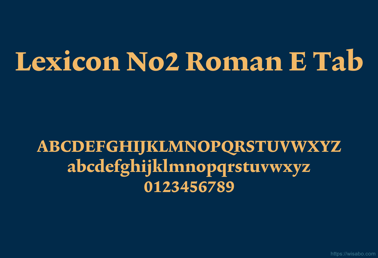 Lexicon No2 Roman E Tab