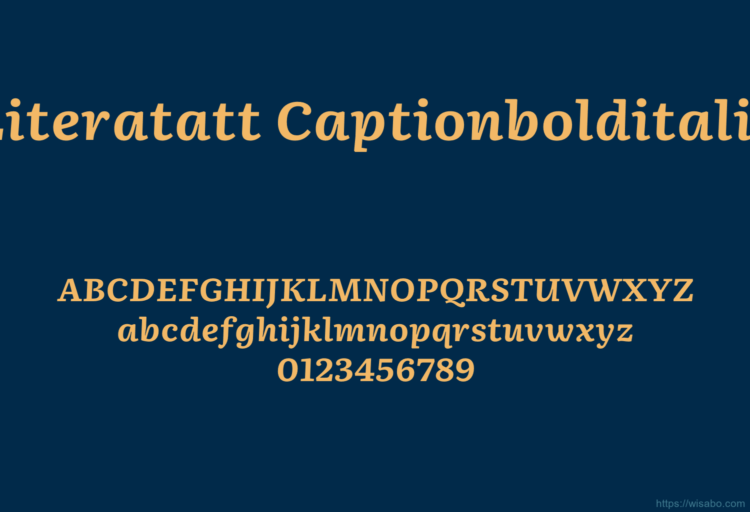 Literatatt Captionbolditalic