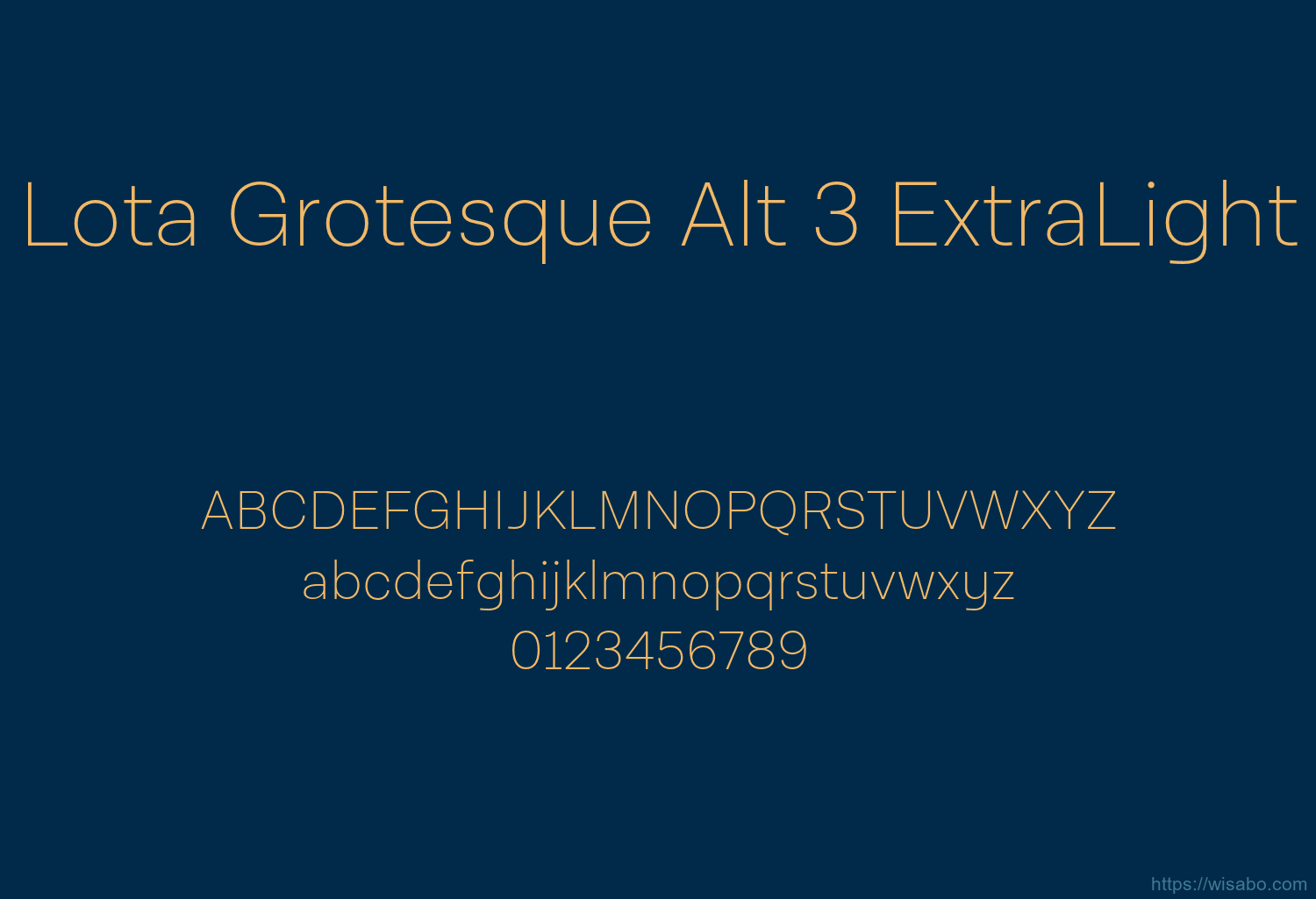 Lota Grotesque Alt 3 ExtraLight Lota Grotesque Alt 3 ExtraLight