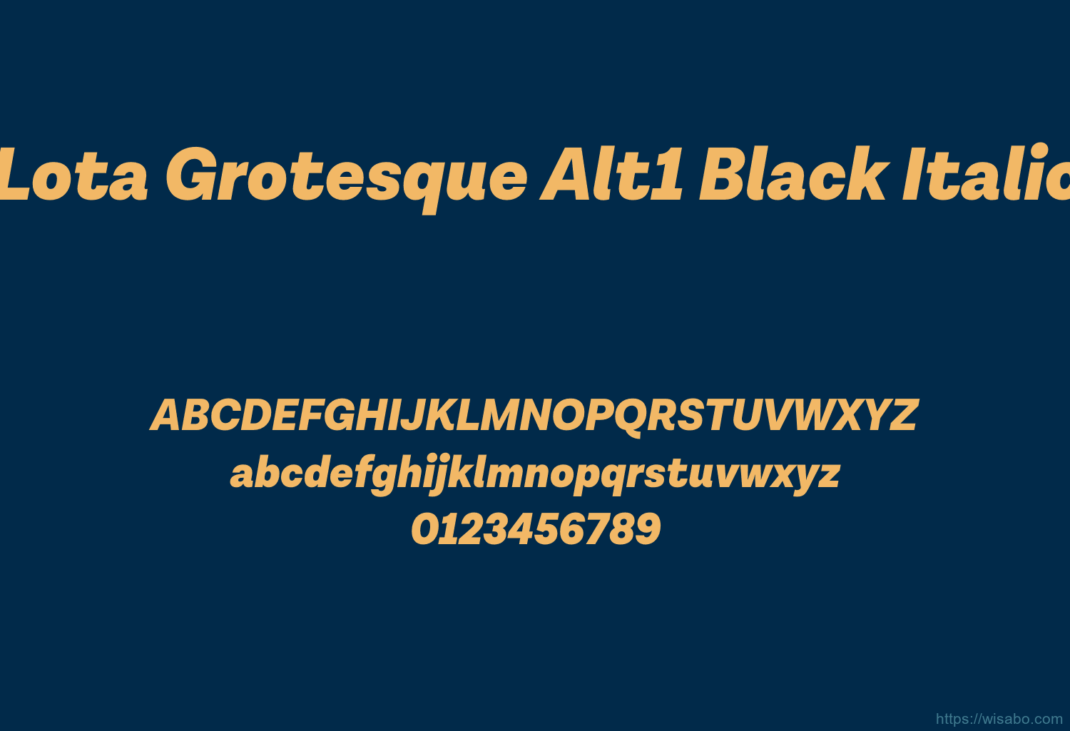 Lota Grotesque Alt1 Black Italic Lota Grotesque Alt1 Black Italic