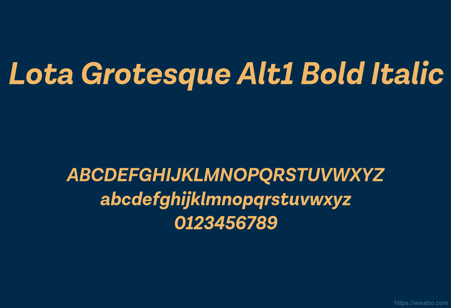 Lota Grotesque Alt1 Bold Italic Lota Grotesque Alt1 Bold Italic