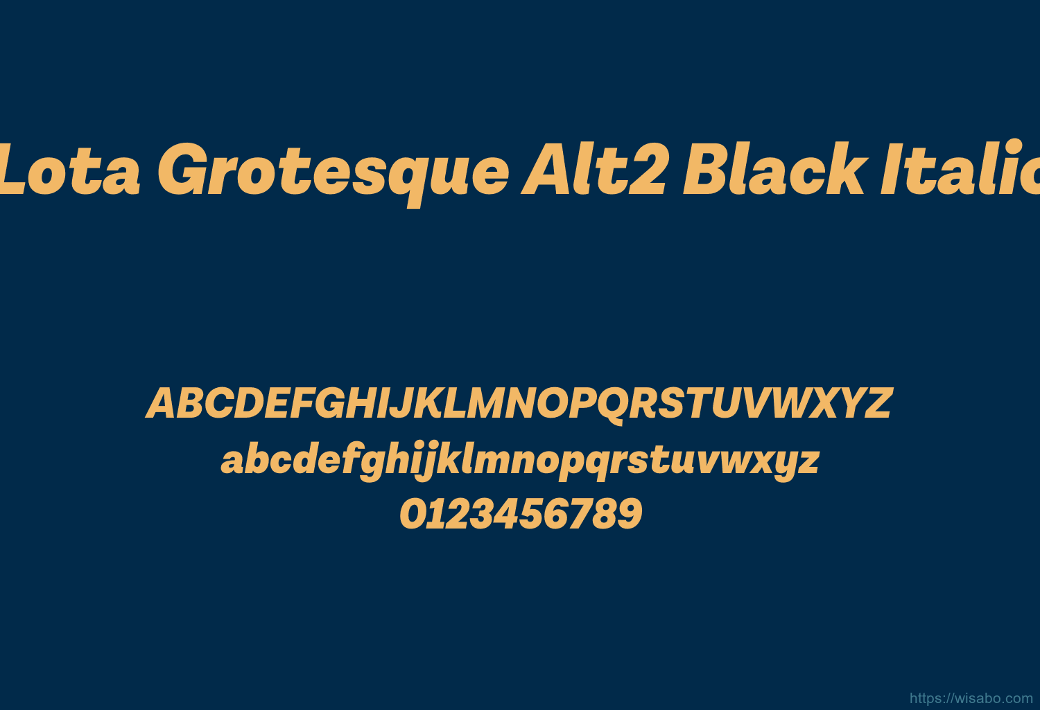 Lota Grotesque Alt2 Black Italic Lota Grotesque Alt2 Black Italic