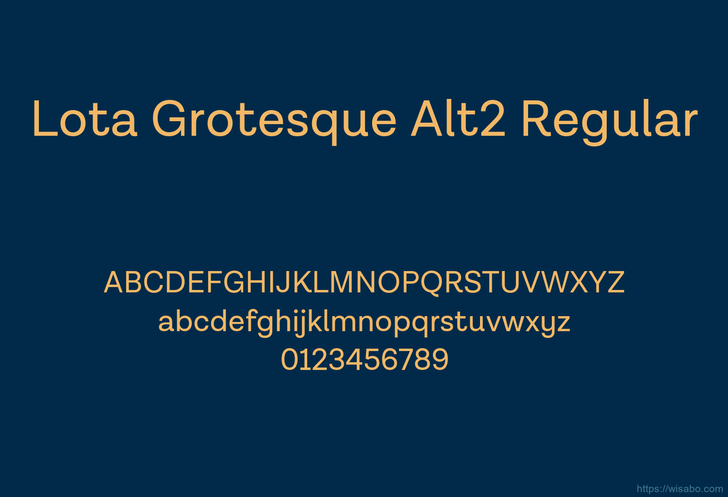 Lota Grotesque Alt2 Regular Lota Grotesque Alt2 Regular