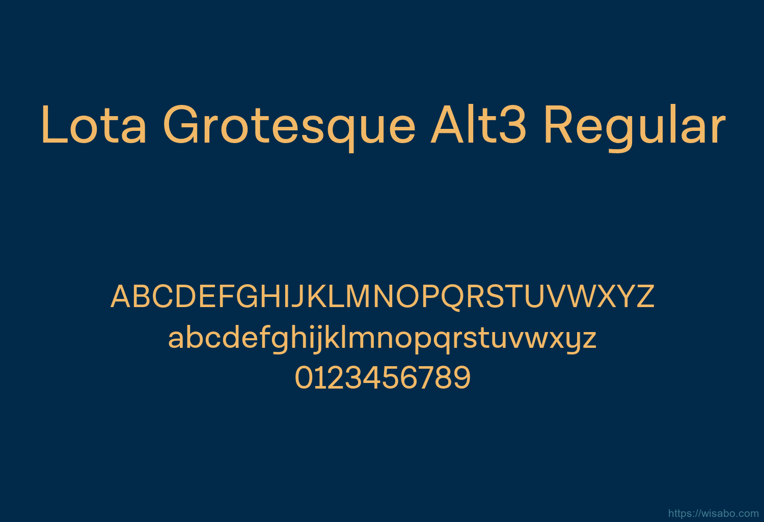 Lota Grotesque Alt3 Regular