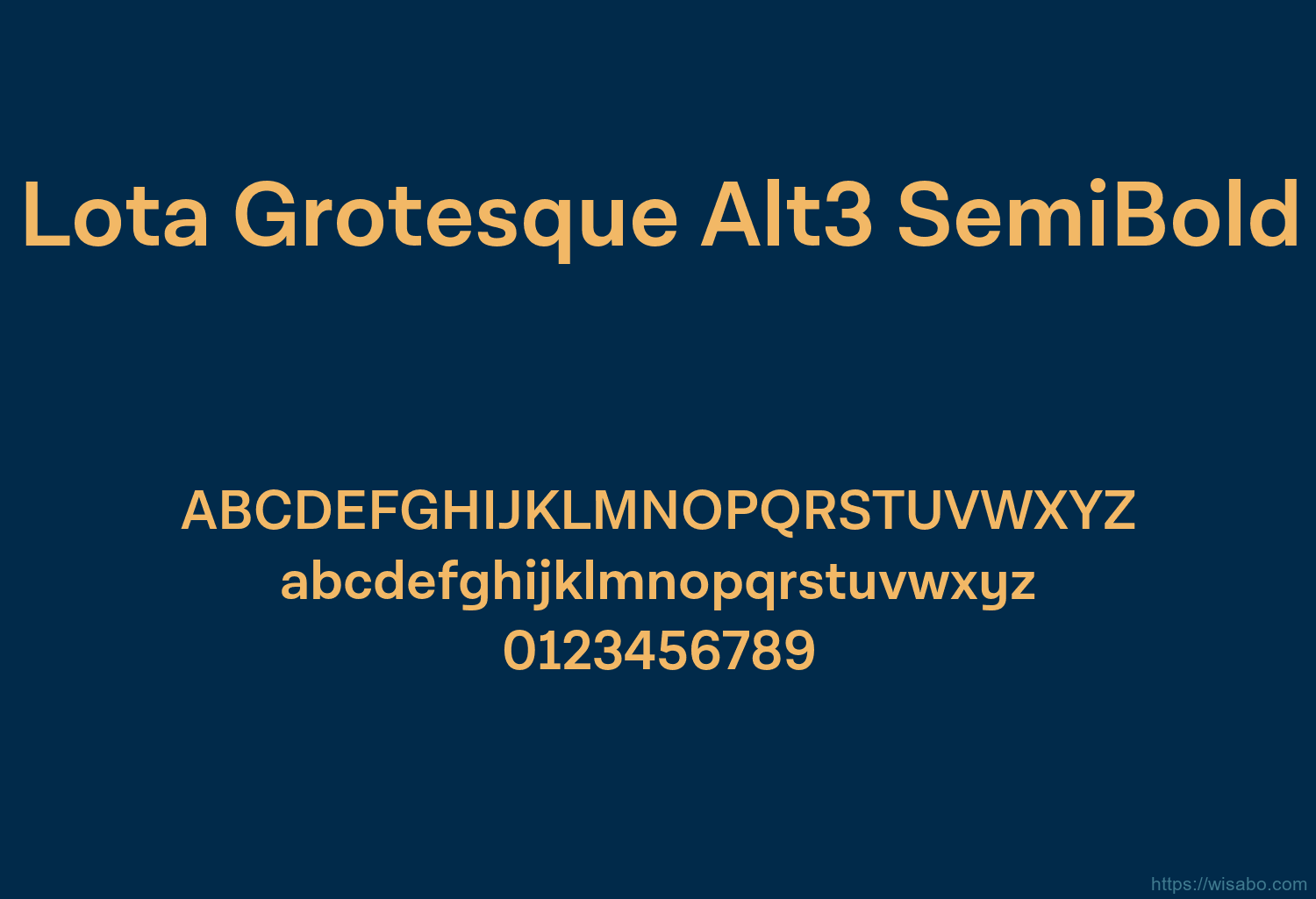 Lota Grotesque Alt3 SemiBold