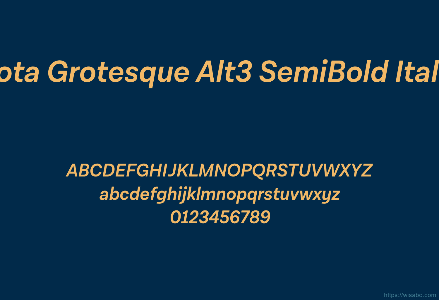 Lota Grotesque Alt3 SemiBold Italic