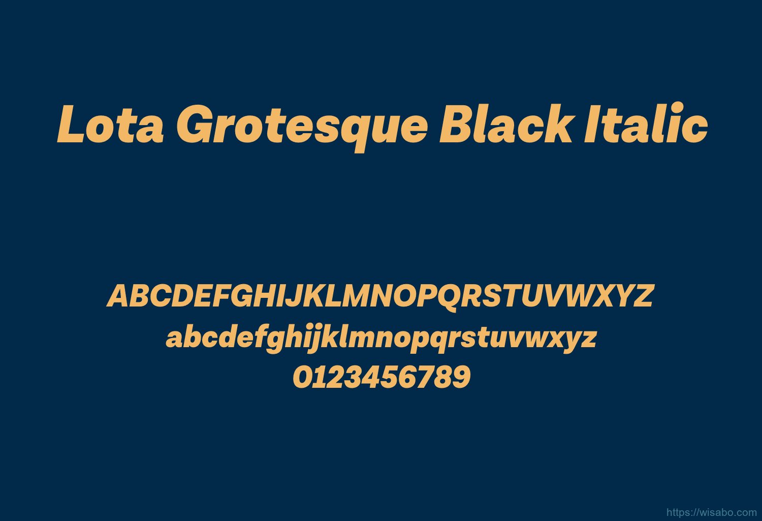 Lota Grotesque Black Italic Lota Grotesque Black Italic