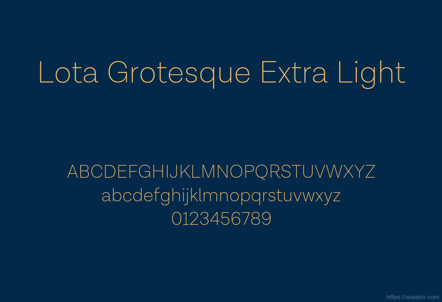Lota Grotesque Extra Light Lota Grotesque Extra Light