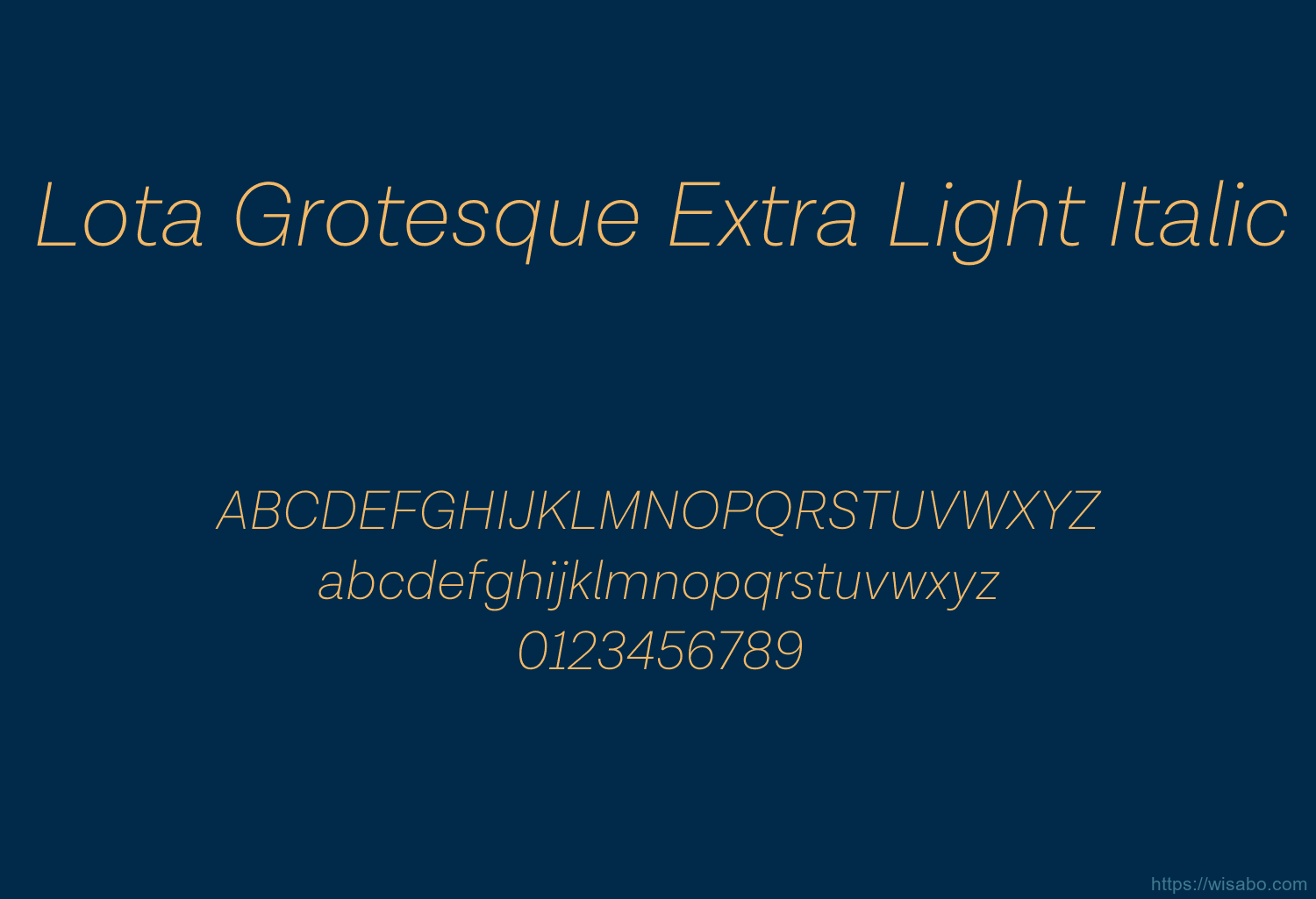 Lota Grotesque Extra Light Italic Lota Grotesque Extra Light Italic