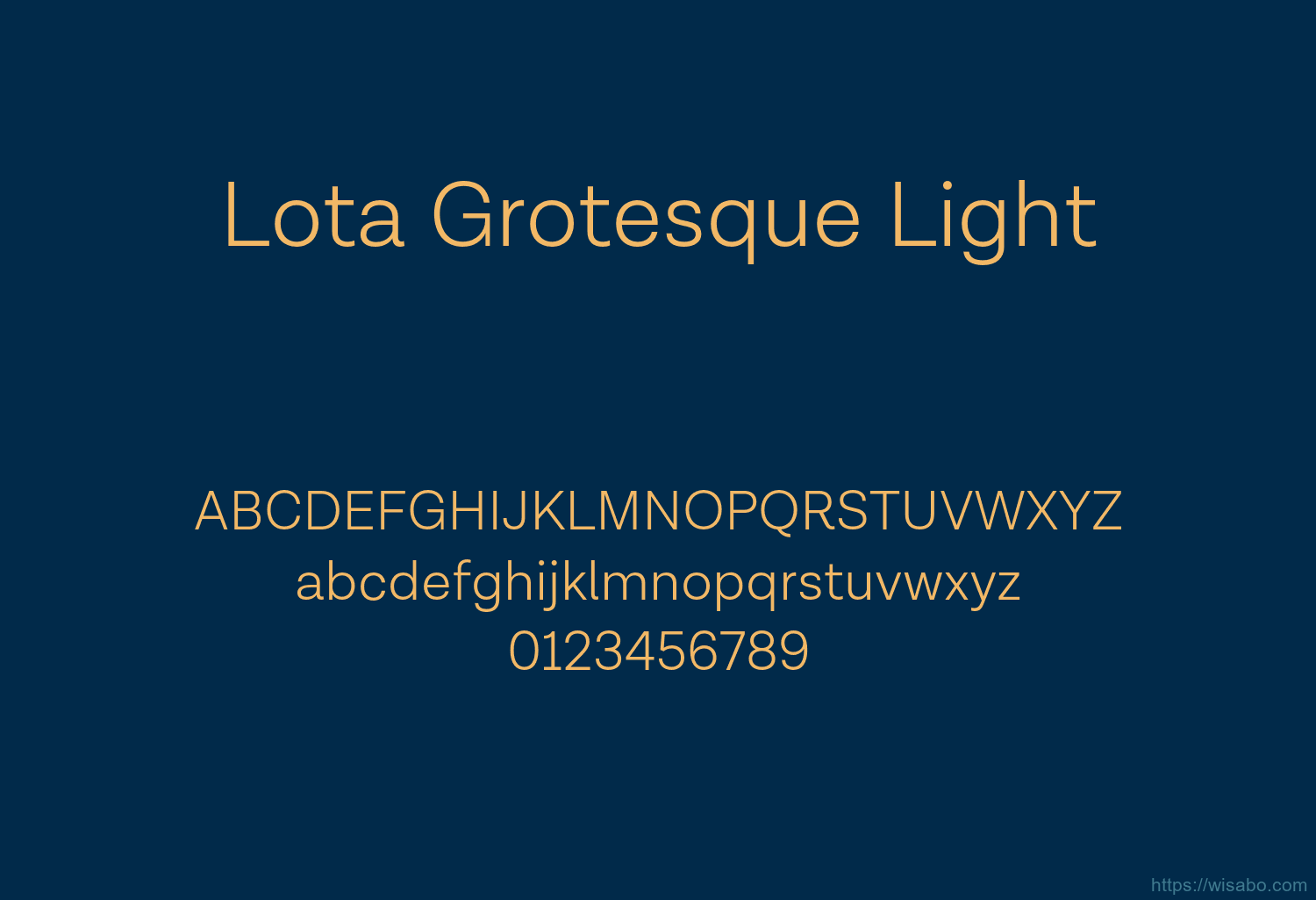 Lota Grotesque Light Lota Grotesque Light
