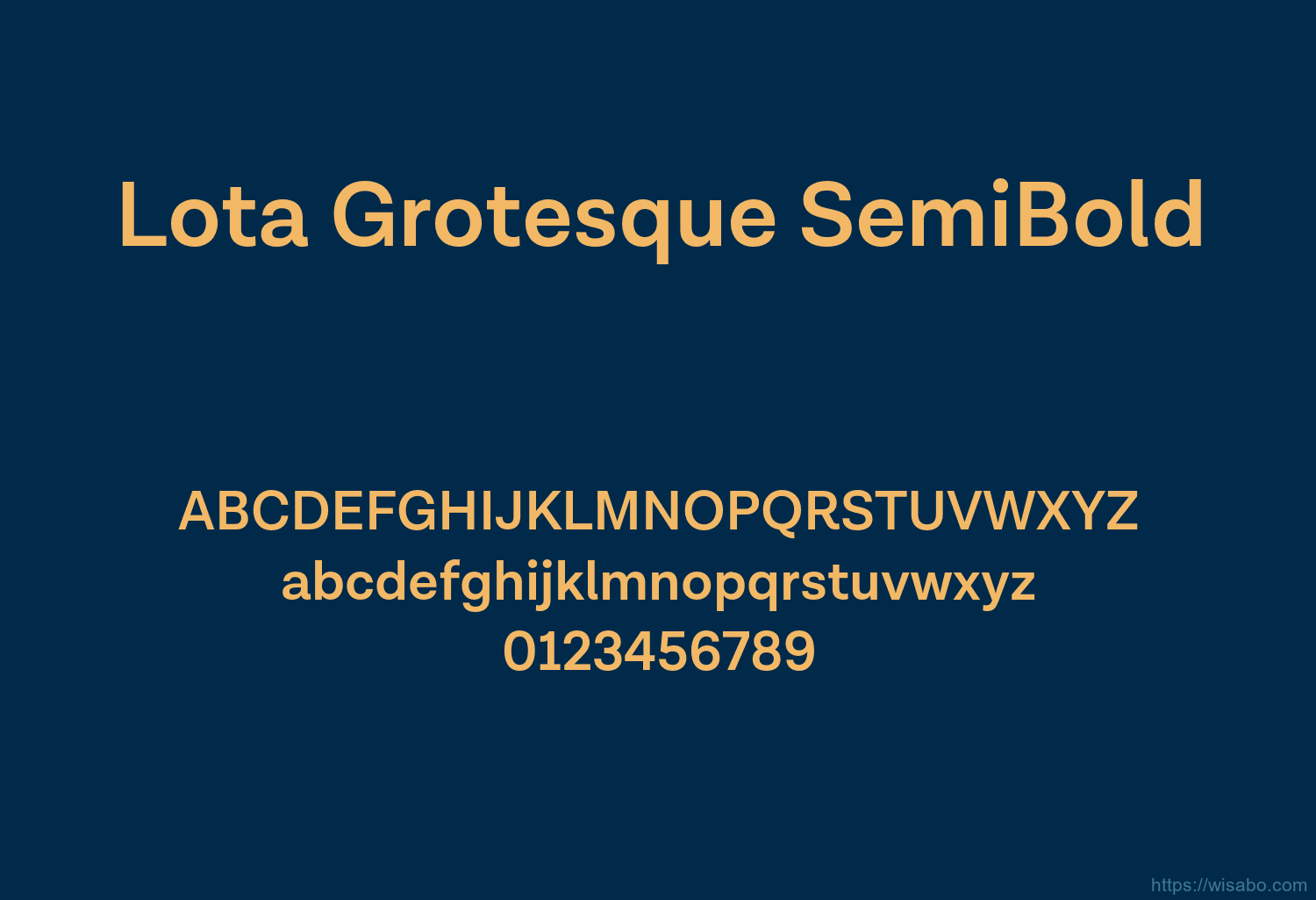 Lota Grotesque SemiBold Lota Grotesque SemiBold