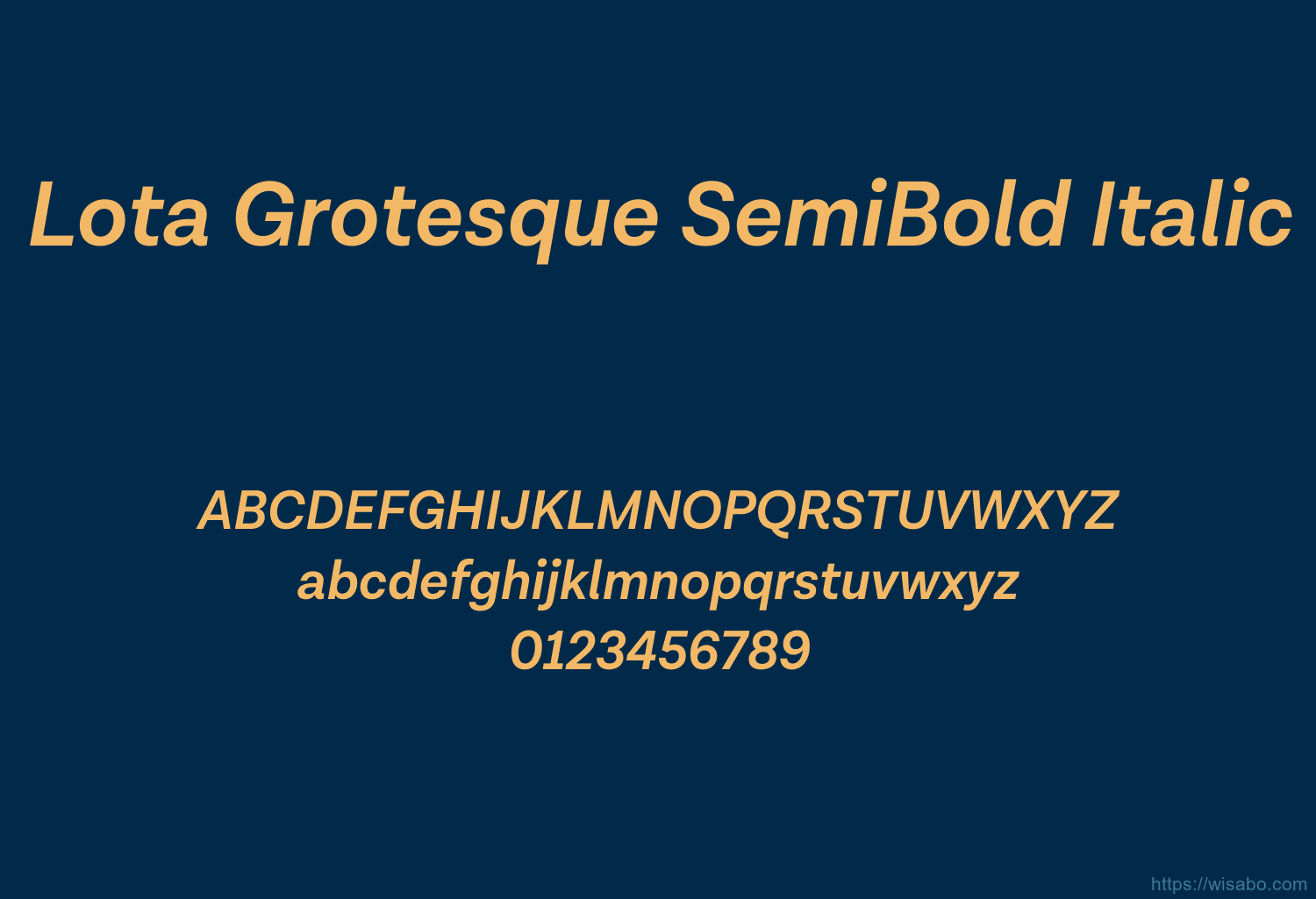 Lota Grotesque SemiBold Italic Lota Grotesque SemiBold Italic