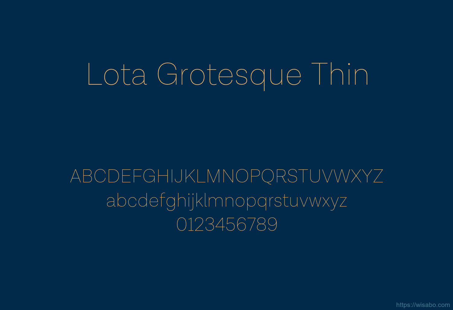 Lota Grotesque Thin Lota Grotesque Thin