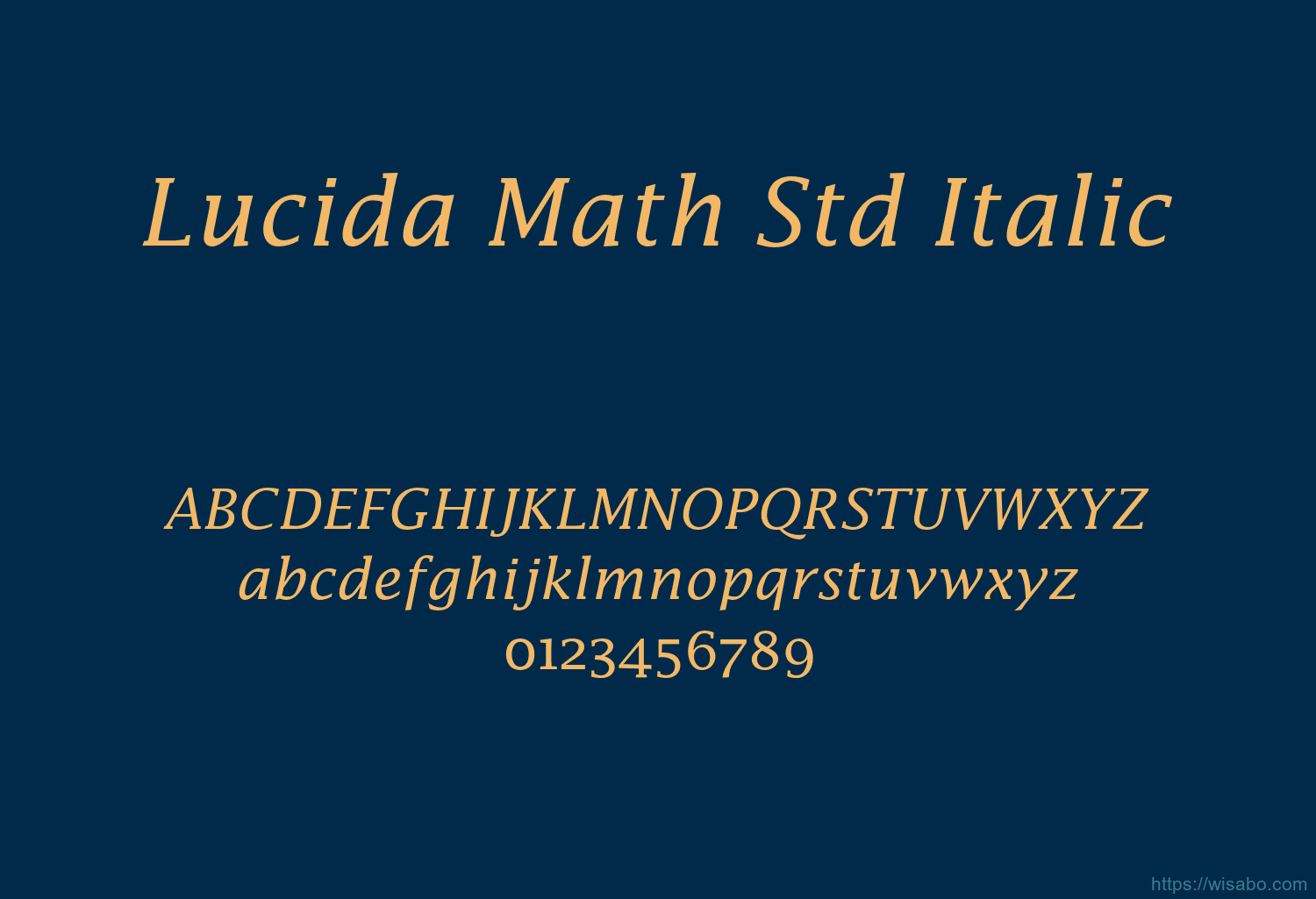 Lucida Math Std Italic