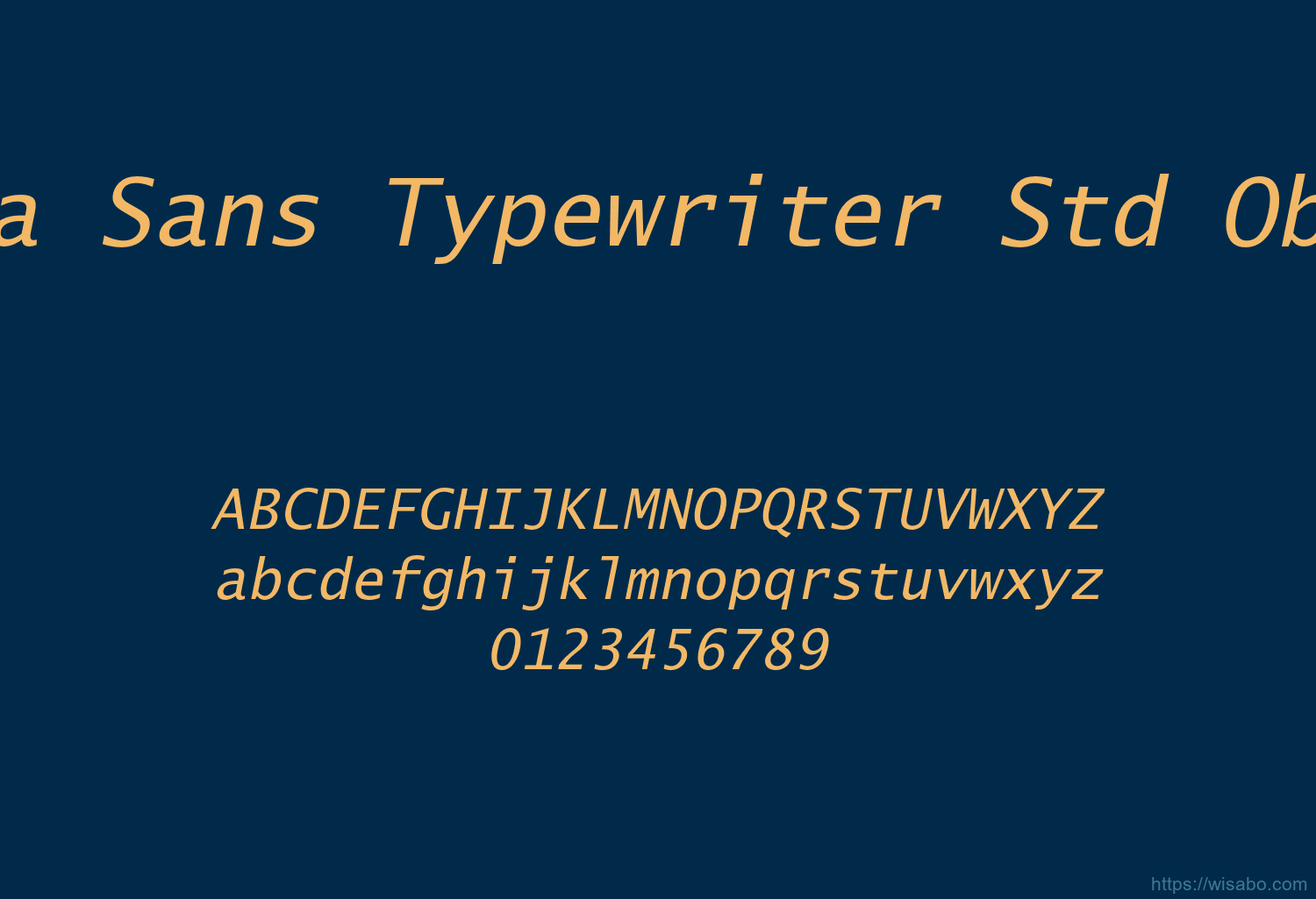 Lucida Sans Typewriter Std Oblique