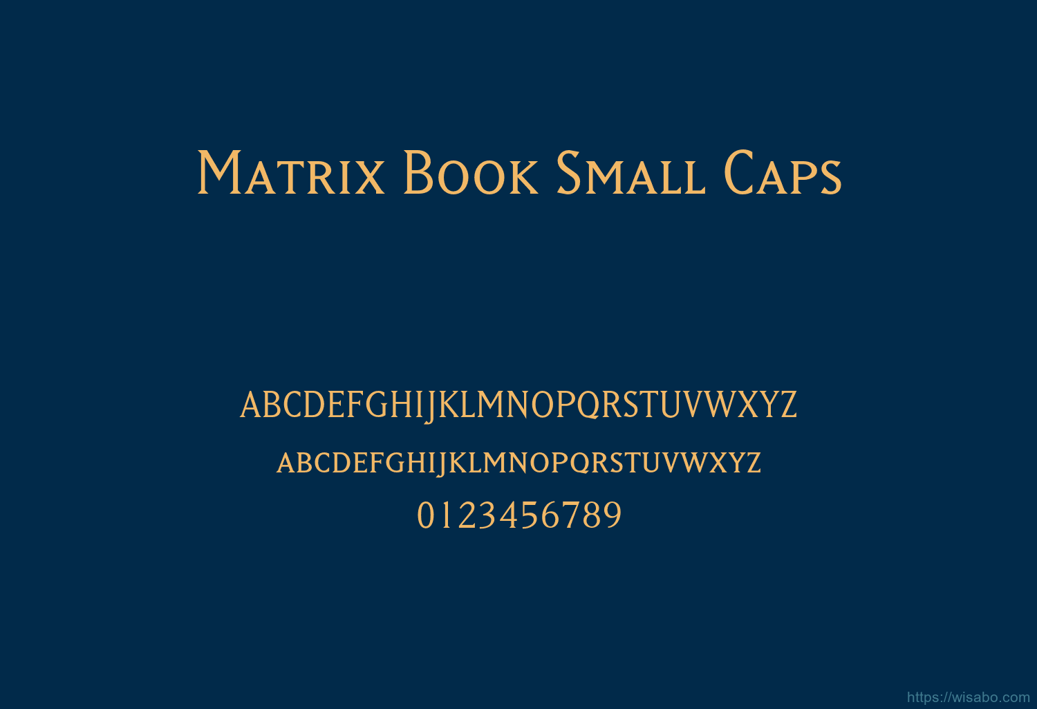 Matrix Book Small Caps
