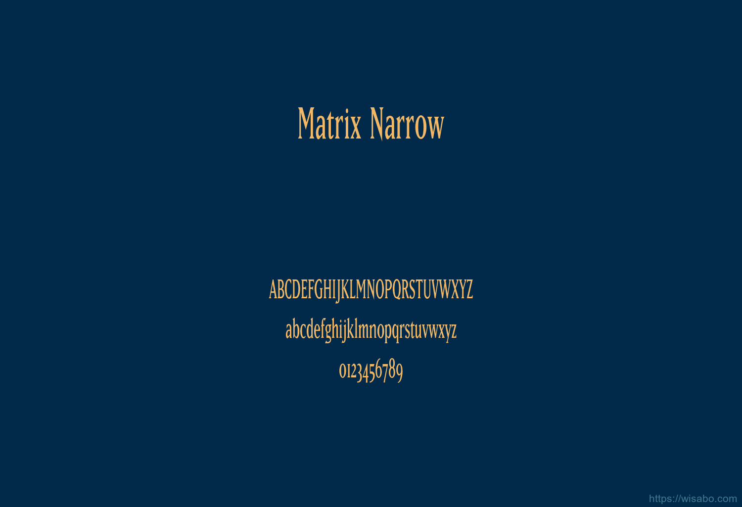 Matrix Narrow