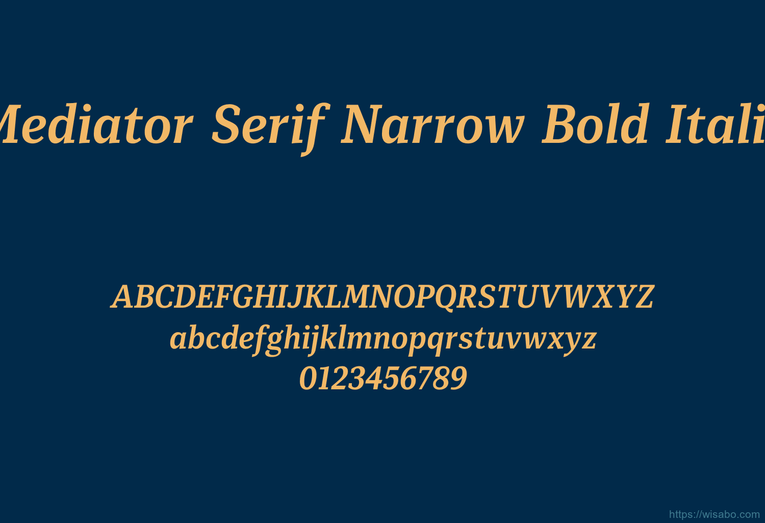Mediator Serif Narrow Bold Italic