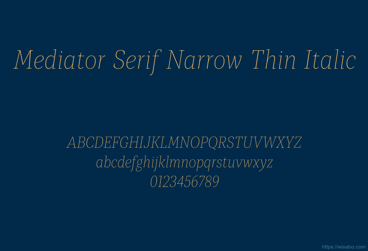 Mediator Serif Narrow Thin Italic