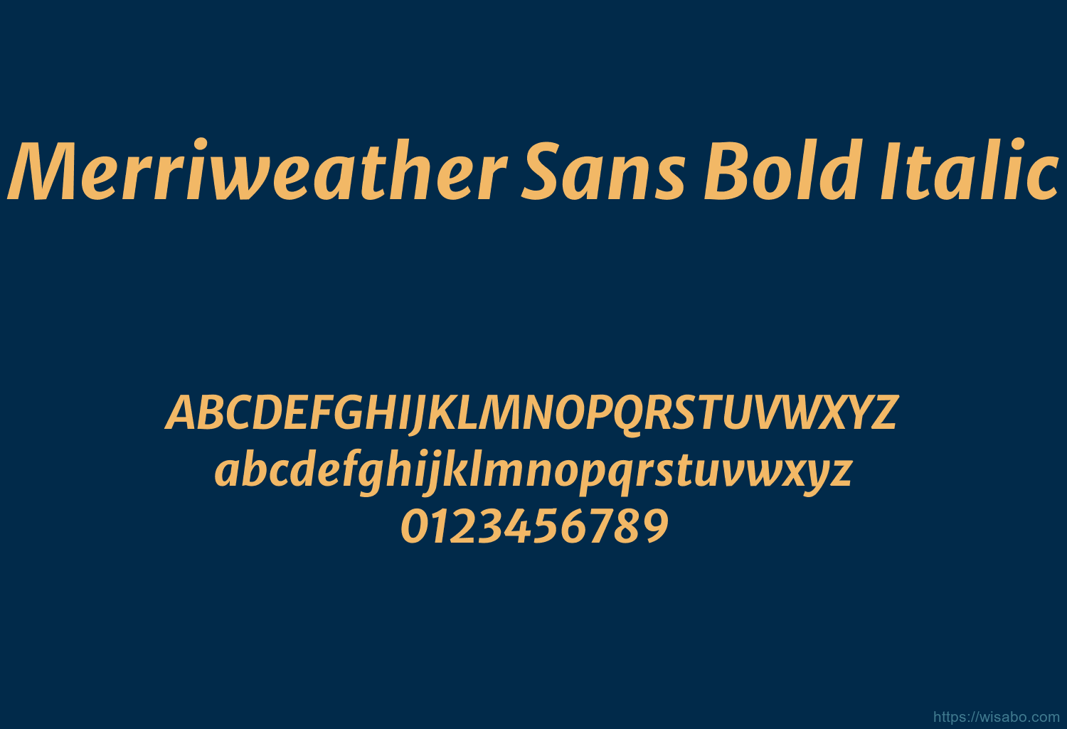 Merriweather Sans Bold Italic