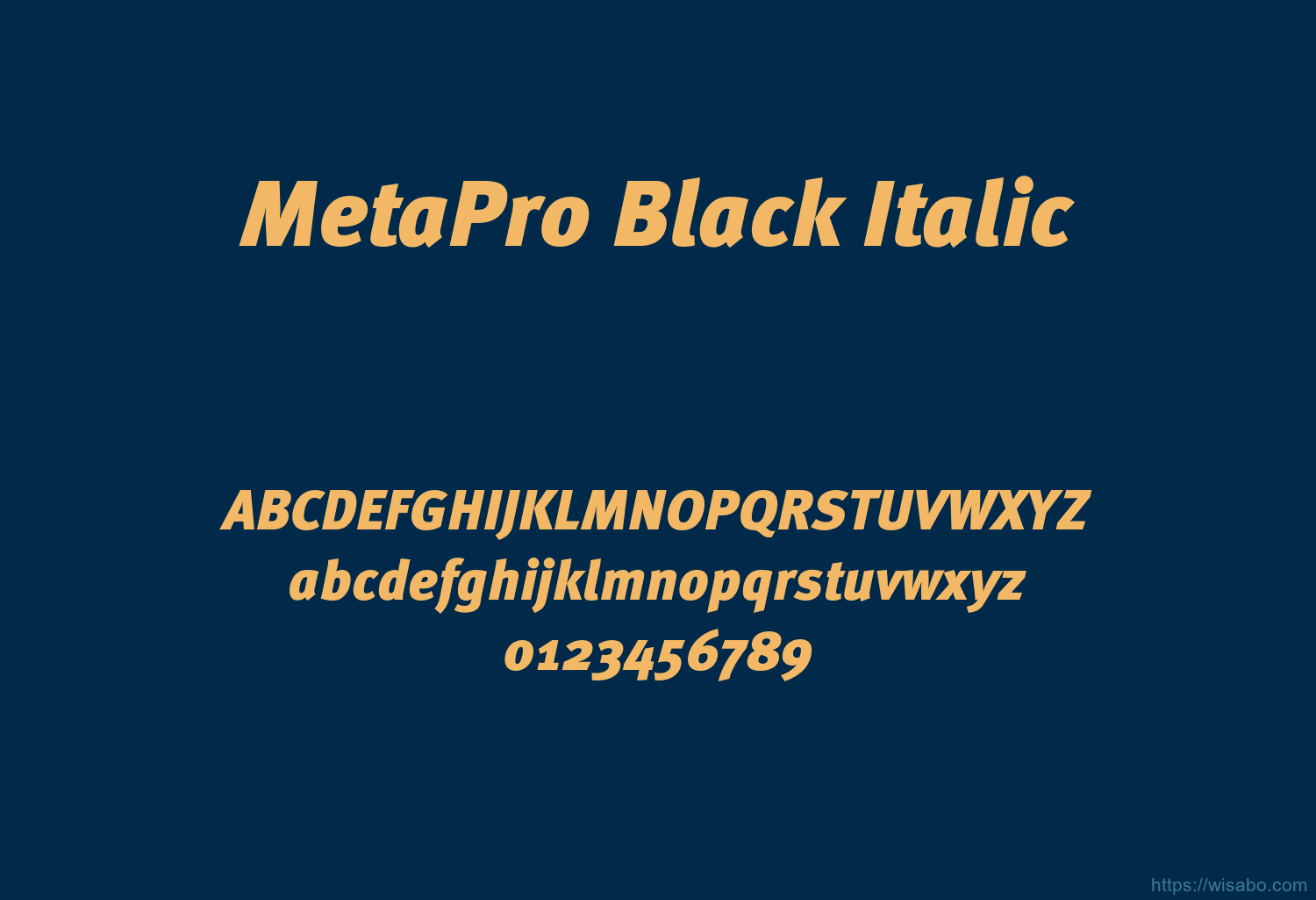 MetaPro Black Italic