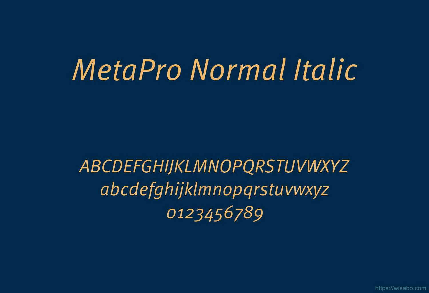 MetaPro Normal Italic