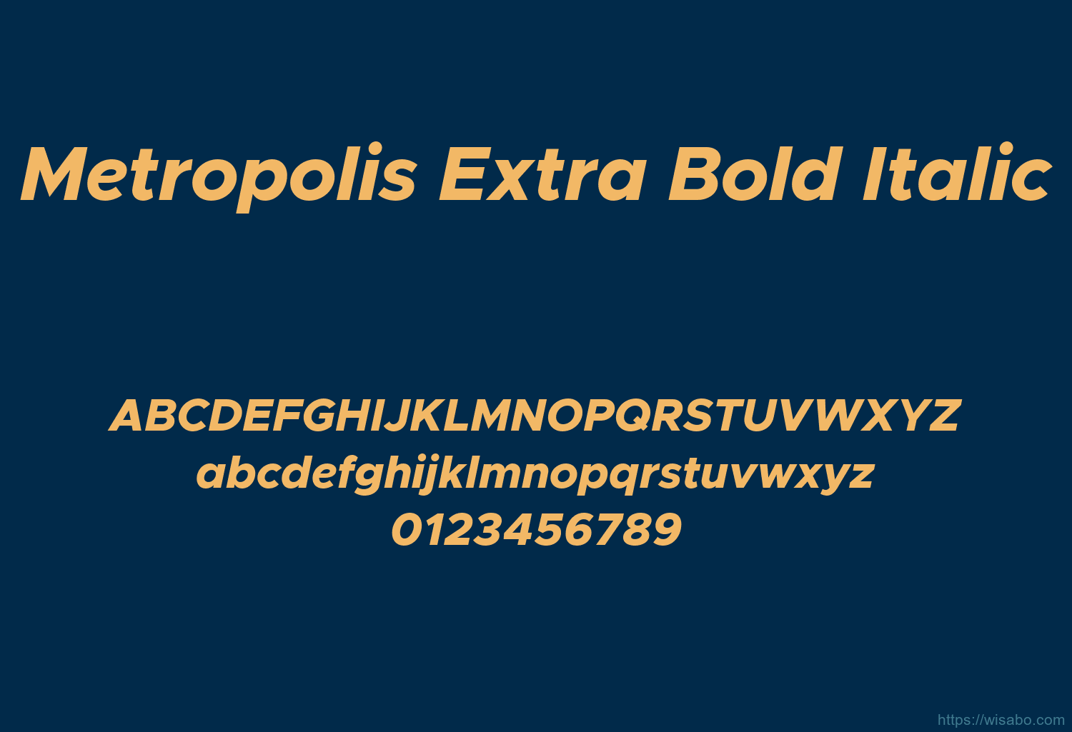 Metropolis Extra Bold Italic