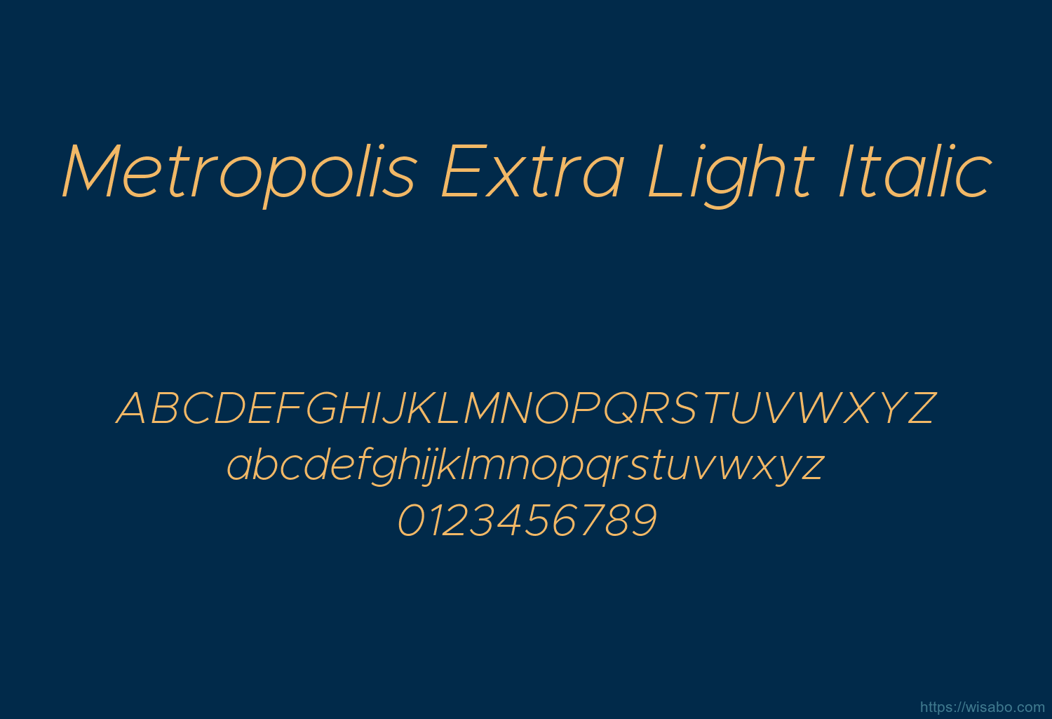 Metropolis Extra Light Italic
