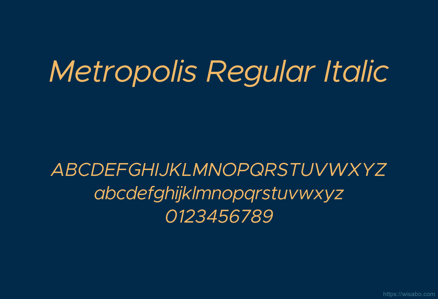 Metropolis Regular Italic
