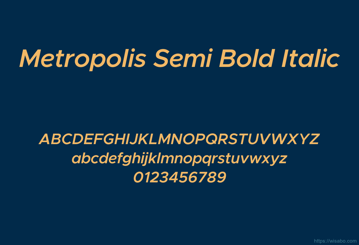 Metropolis Semi Bold Italic
