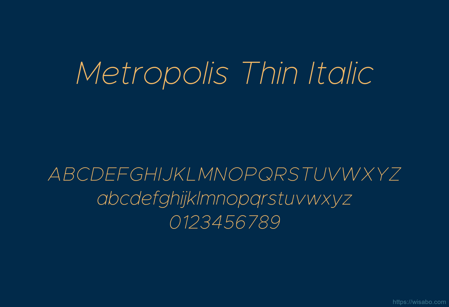 Metropolis Thin Italic