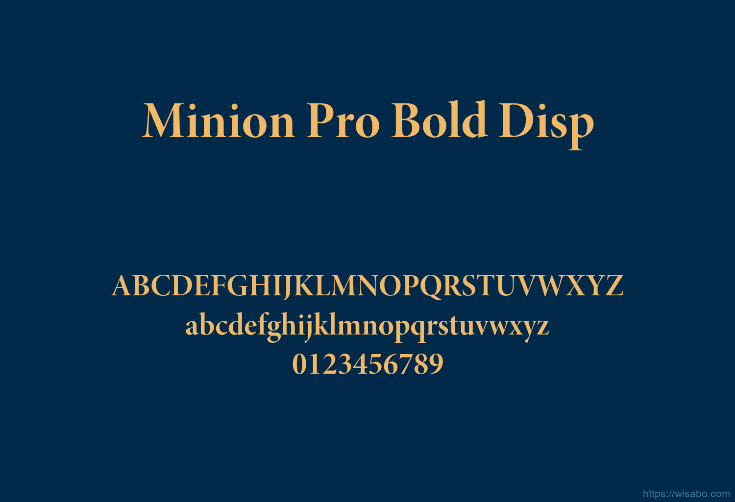 Minion Pro Bold Disp Minion Pro Bold Disp