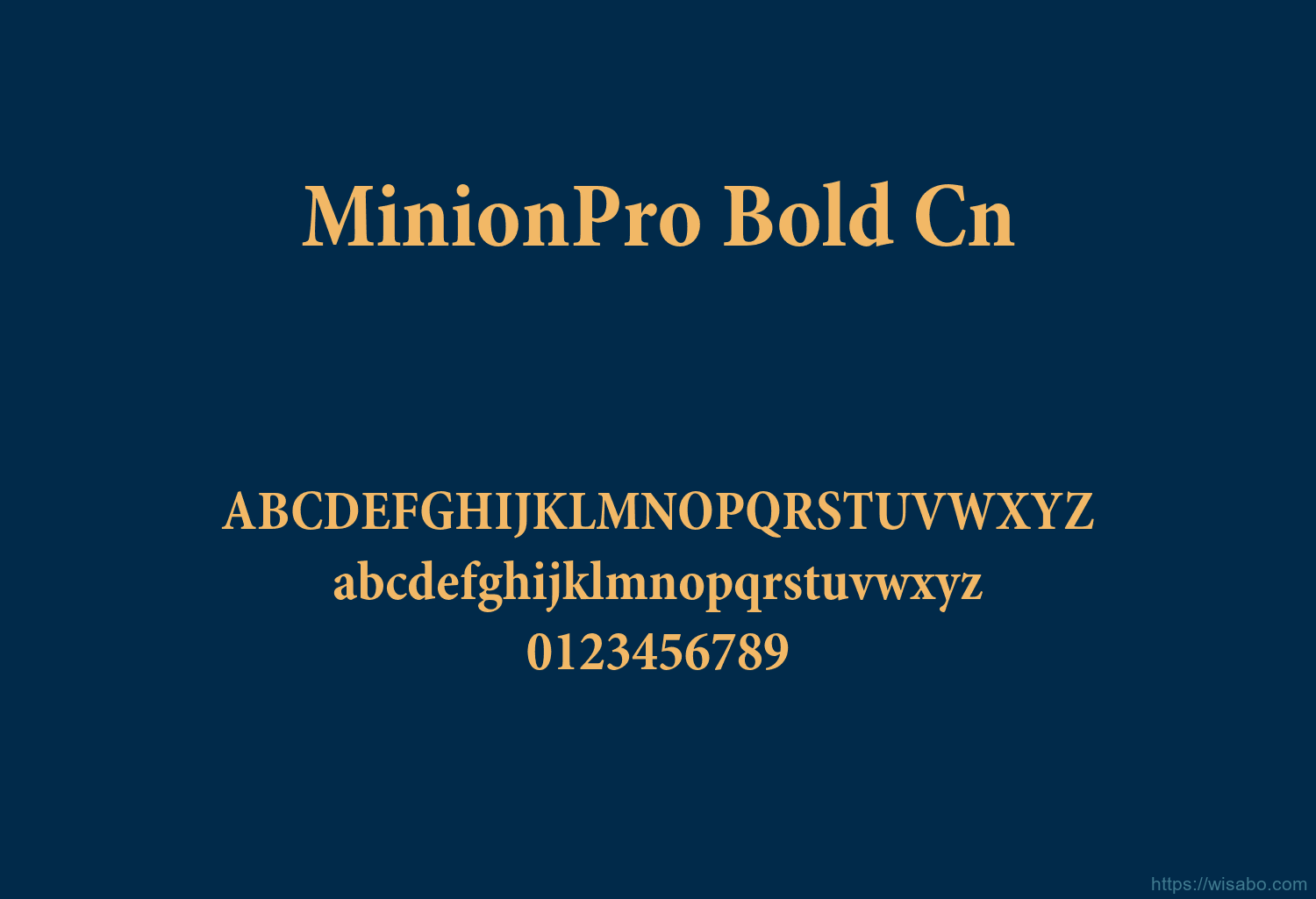 MinionPro Bold Cn