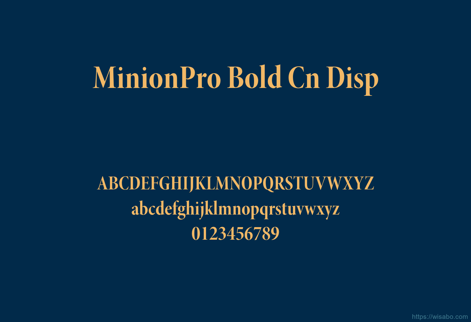 MinionPro Bold Cn Disp MinionPro Bold Cn Disp