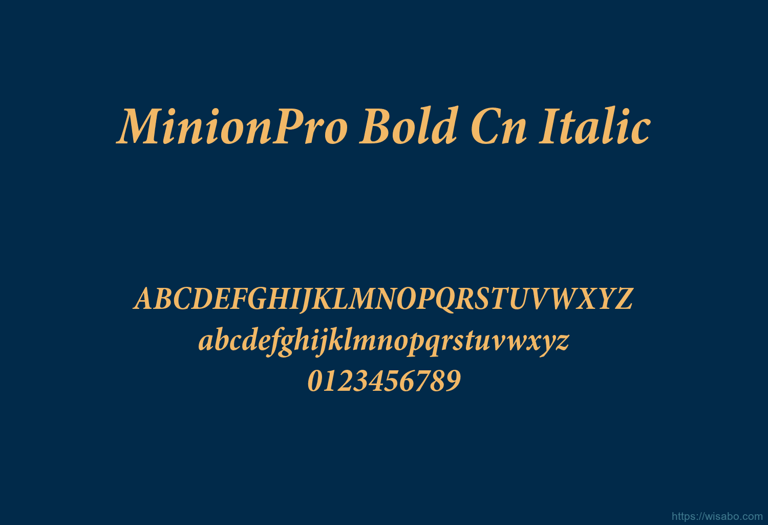 MinionPro Bold Cn Italic MinionPro Bold Cn Italic