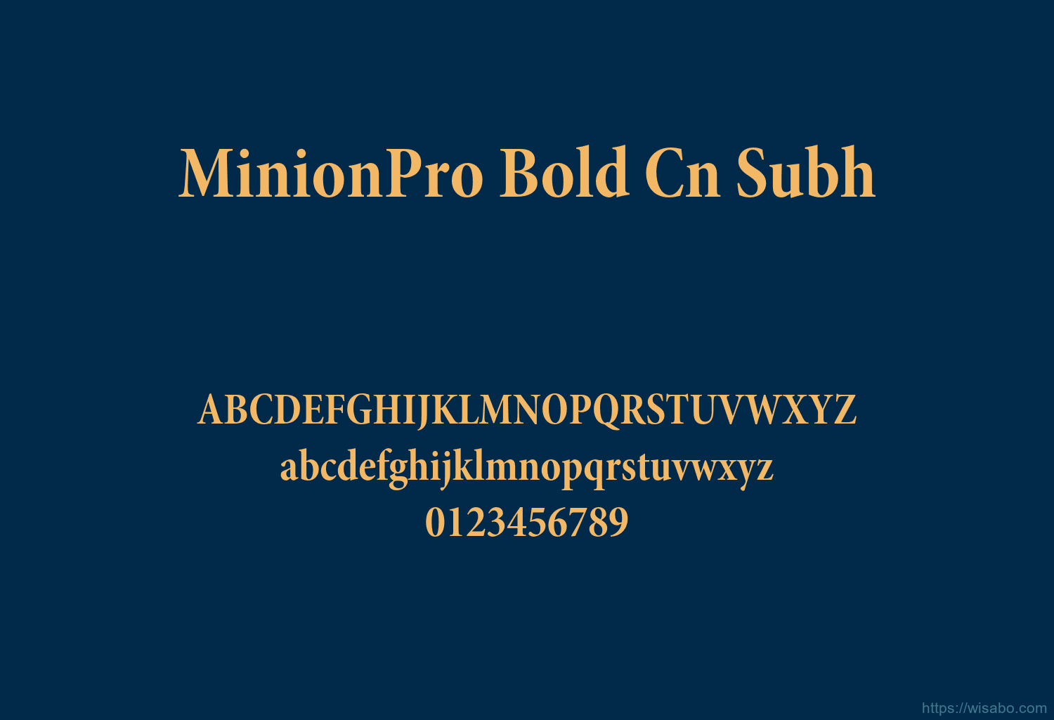 MinionPro Bold Cn Subh MinionPro Bold Cn Subh