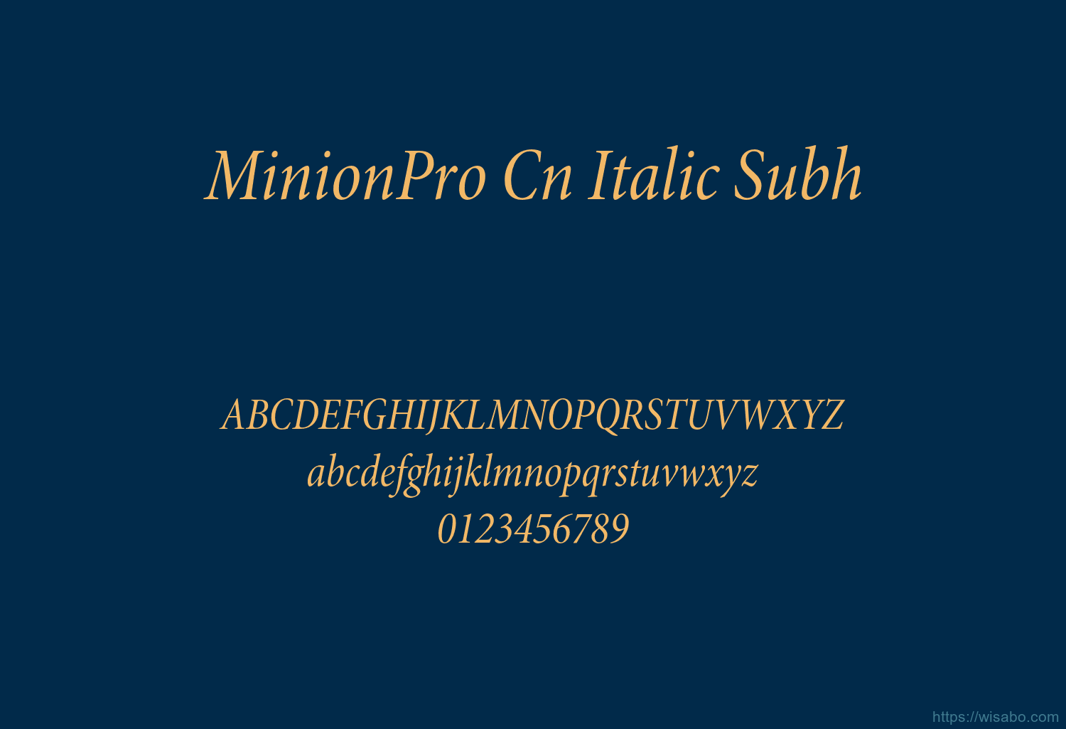 MinionPro Cn Italic Subh
