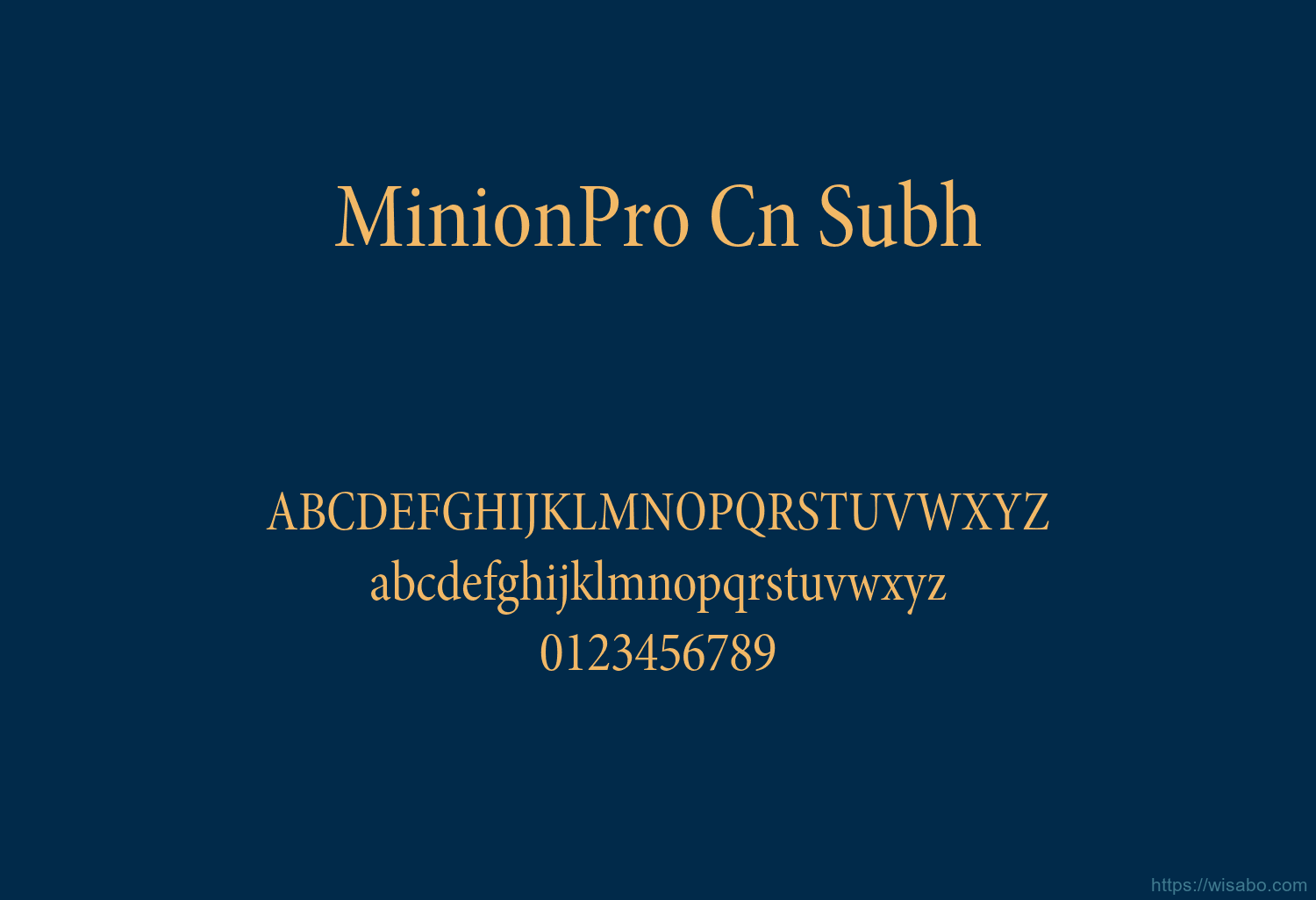 MinionPro Cn Subh