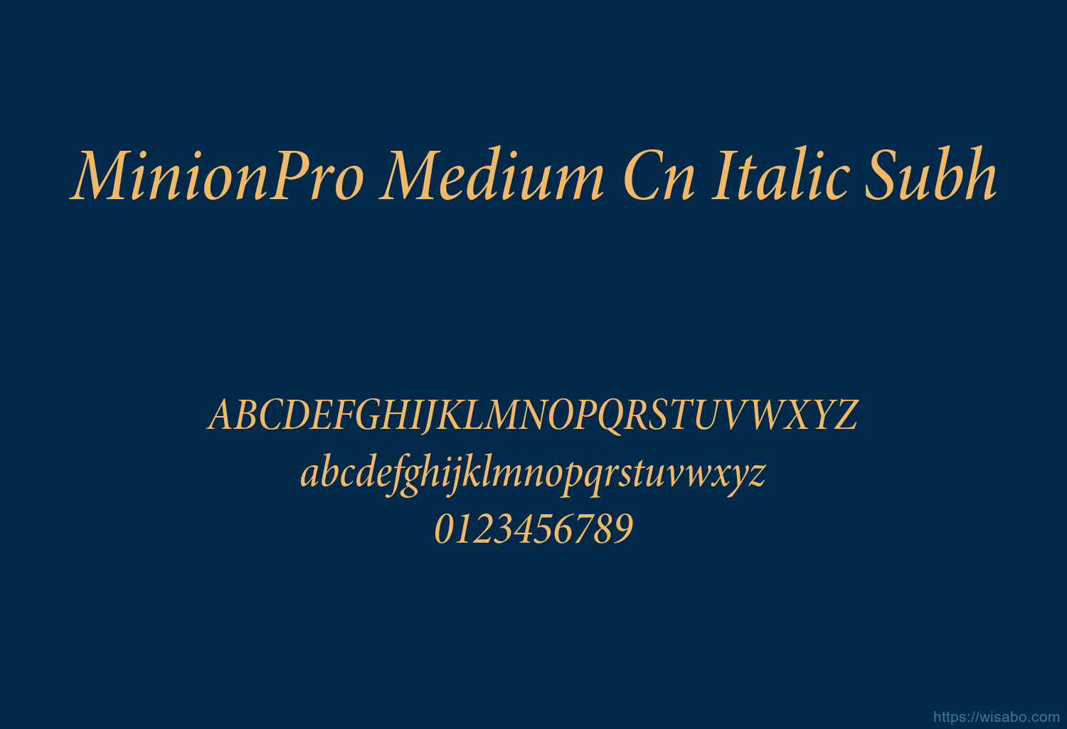 MinionPro Medium Cn Italic Subh