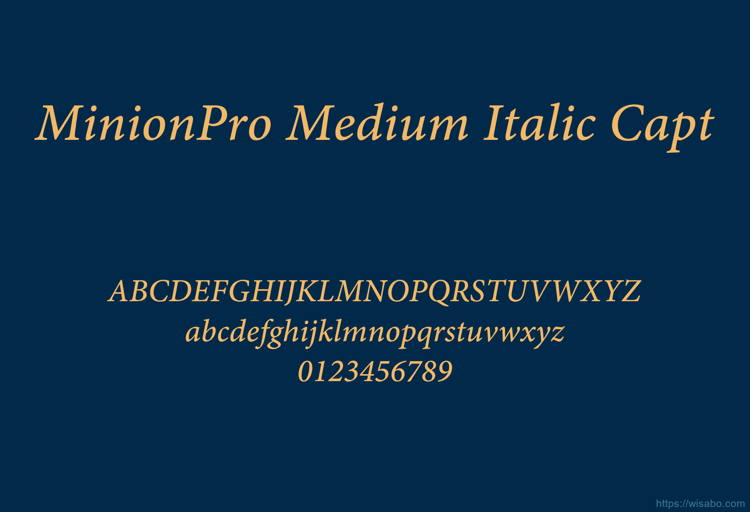 MinionPro Medium Italic Capt