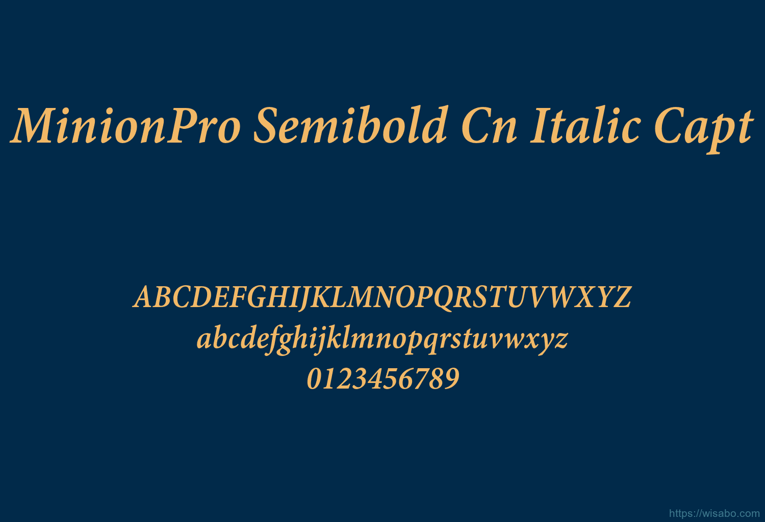 MinionPro Semibold Cn Italic Capt