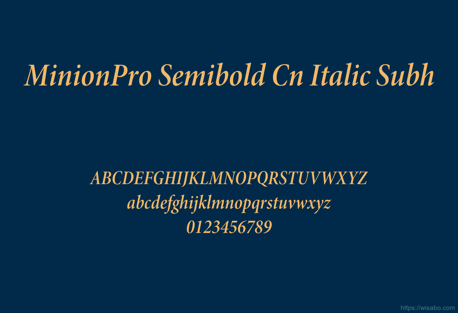 MinionPro Semibold Cn Italic Subh