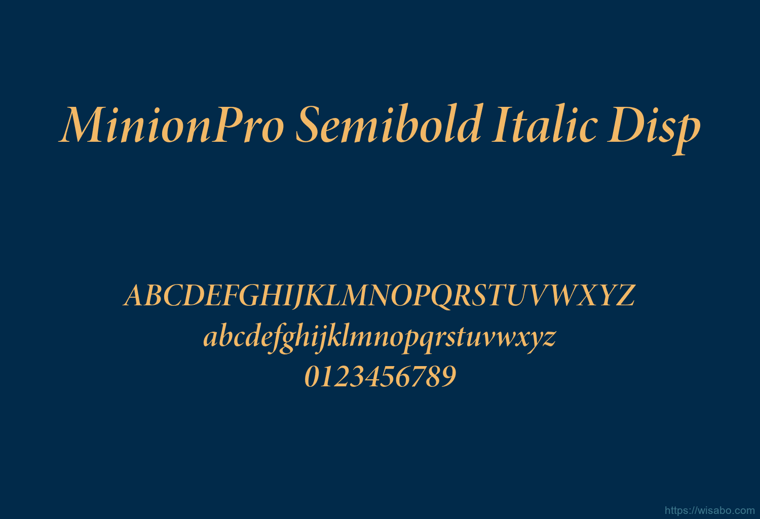 MinionPro Semibold Italic Disp MinionPro Semibold Italic Disp
